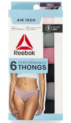 6 Reebok Air Tech Performance Thong S, M, L, XL, 2XL Quick Dry, Hi-Stretch Mesh