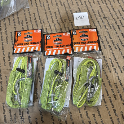 Lot Of 3 Ergodyne 3100 Squids Tool Lanyard Carabiner 10LBS Cap Single Carabiner