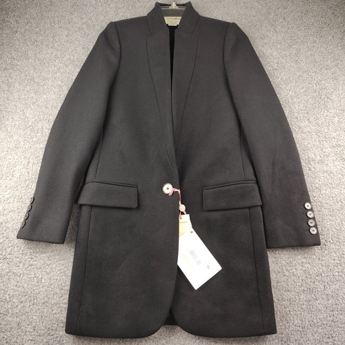 Stella Mccartney Size 36 Black Wool Coat NWT