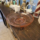 PINK DEPRESSION GLASS LARGE BOWL MAYFAIR OPEN ROSE PATTERN 1931-1937