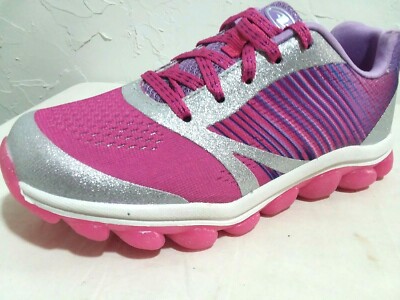 ATHLETIC WORKS- Youth Girls ''2'' Girls ''FUCHSIA/GRAY ''Sparkly'' Athletic Shoes  