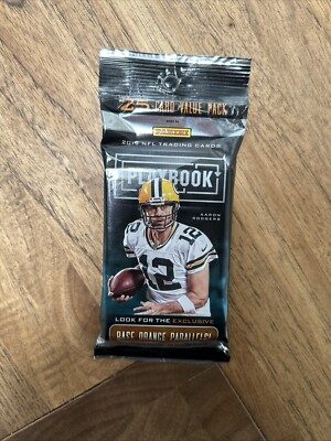 2019 Panini Playbook Football Factory Sealed 25-Card Value Pack Orange Parallels