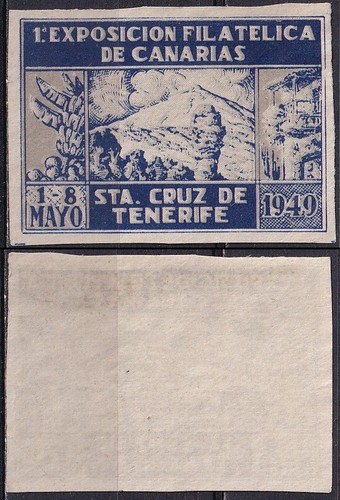 Spain 1949 poster stamp cinderella I Philatelic Exhibition Santa Cruz Tenerife I - 第 1/1 張圖片
