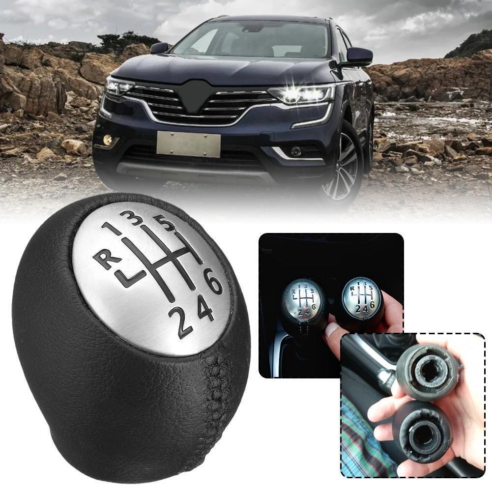 1 x PU Leather 6 Speed Gear Knob For Renault Laguna Scenic HOT Clio