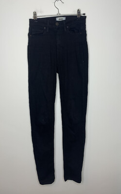Damenjeans Paige schwarz Verdugo Ultra Skinny hoher Bund Stretch Denim 25 W