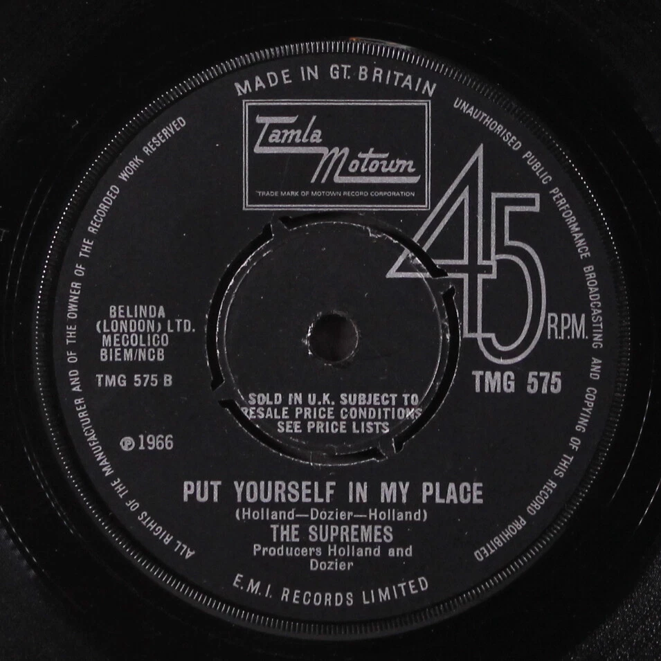 SUPREMES : You can't hurry love / put yourself in my place TAMLA MOTOWN 7
