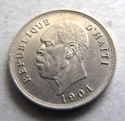 Haiti 5 Centimes 1904 original frosty UNC. Scarce grade !