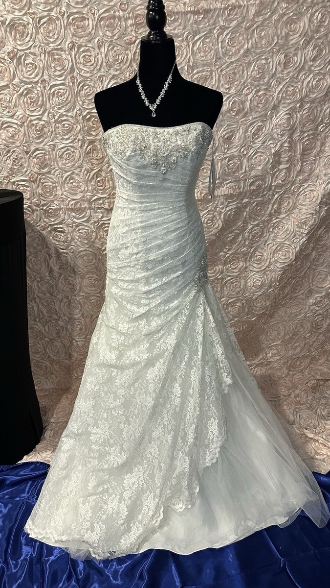 Davids Bridal A-line strapless YP3344 Ivory **New with Tag** Size 6 | eBay