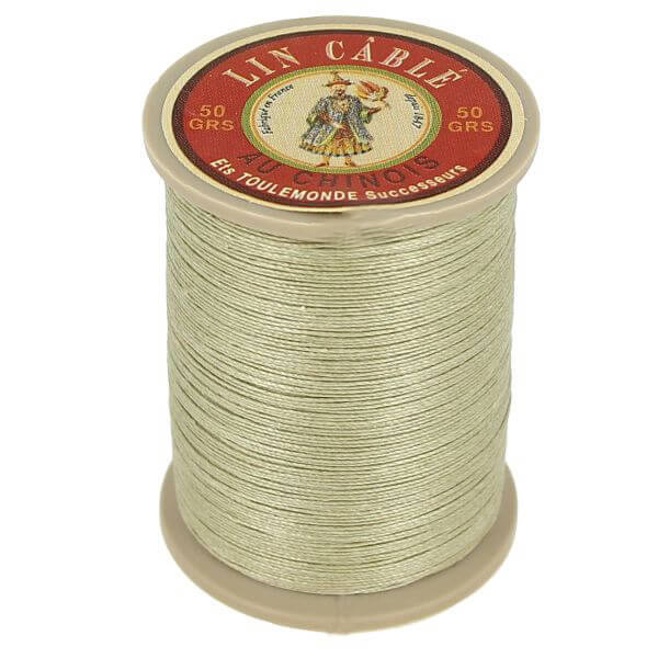 Fil de lin Au Chinois câblé glacé 432 gris | Haute couture et maroquinerie d'art