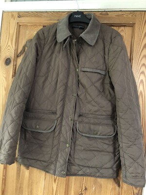 DOROTHY PERKINS Ladies Pretty Brown Cord Trim Detail Quilted