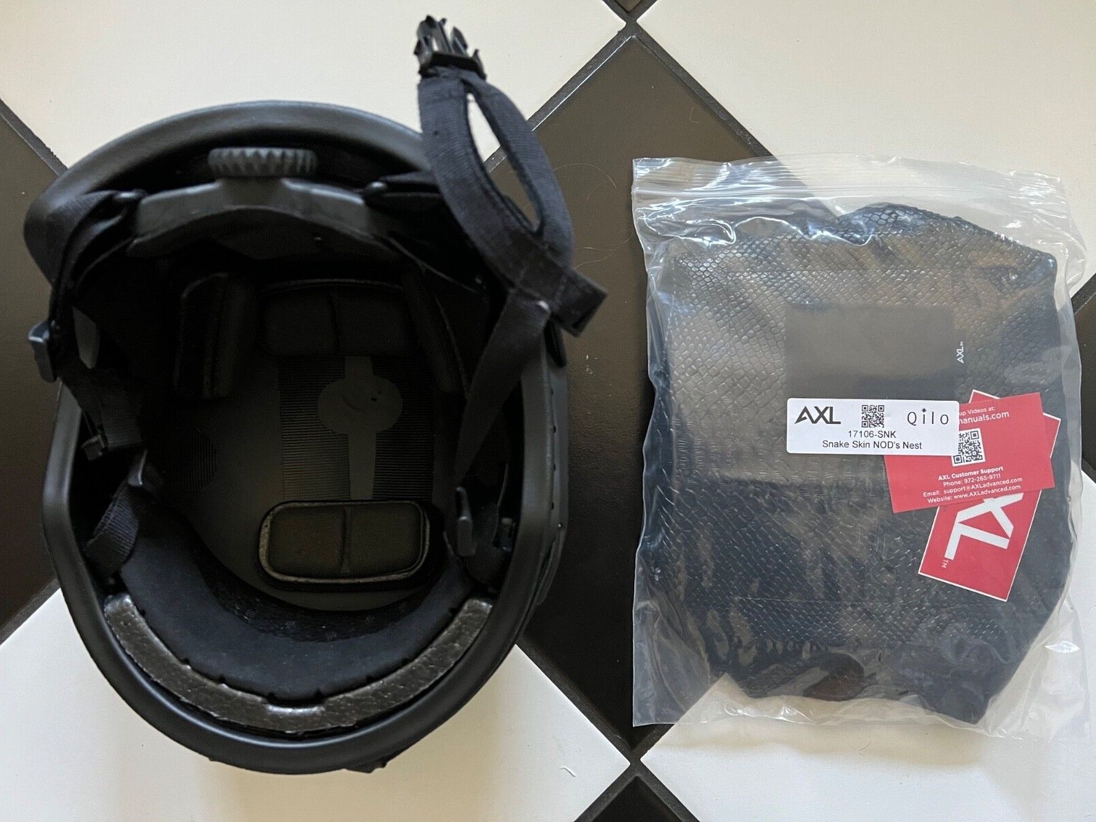 Qilo Tactical black snake skin narco nest night vision holder accessory - RARE