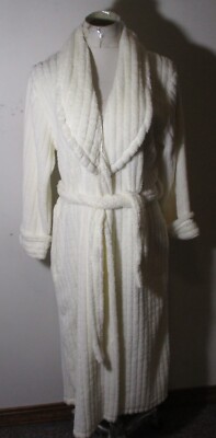 Women's JACLYN Intimated White Fleece Robe Size S NWOT