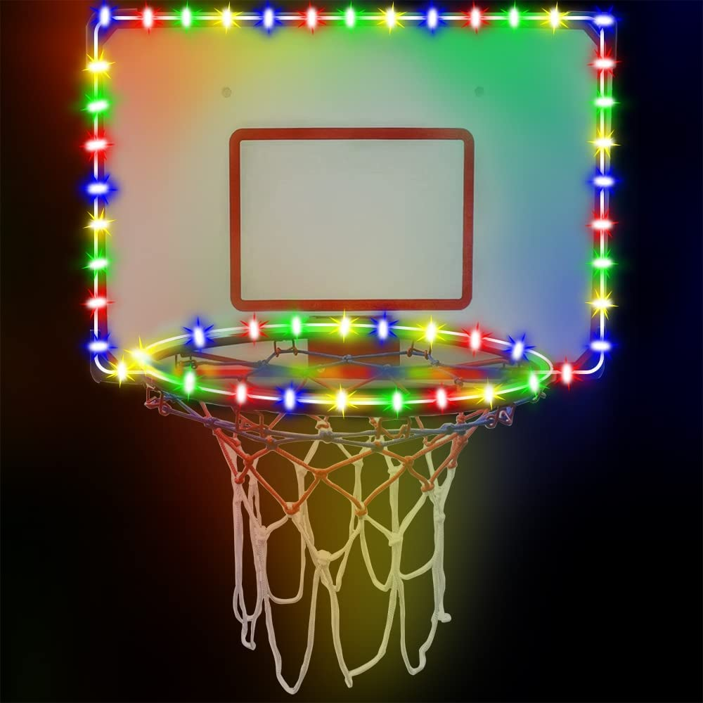 Led Basketball Hoop Light Rim and Backboard Outdoor with Remote,Light