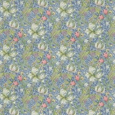 2.6 meters x WILLIAM MORRIS “Golden Lily" LINEN fabric Mineral Morris & Co