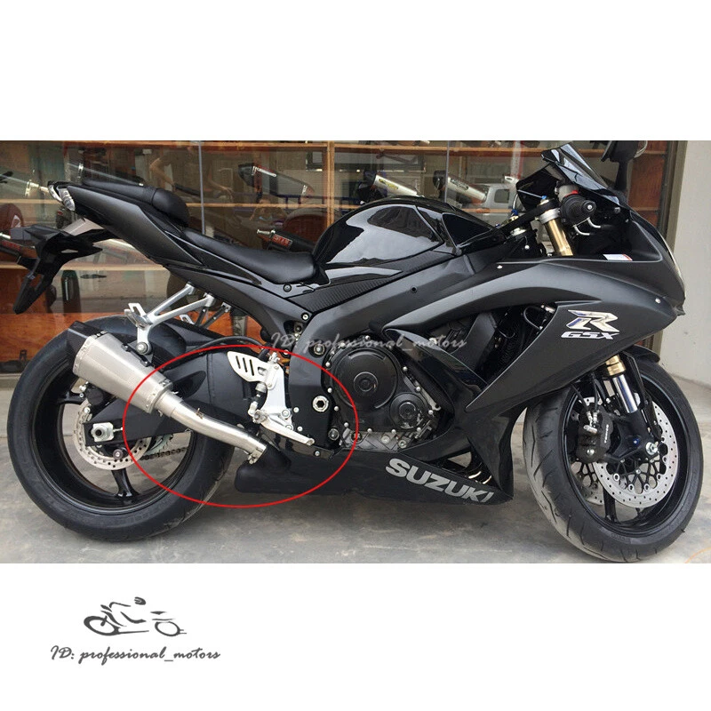 Silenciador de tubo de escape medio 350 mm Slip para Suzuki GSXR 600 750 2008 2009 2010 Foto 2 de 4