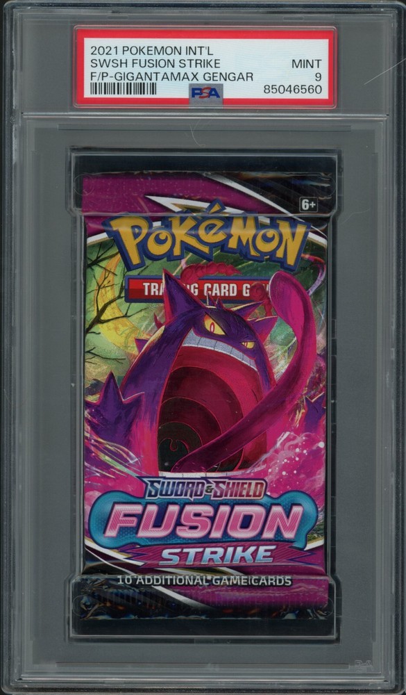 Pokemon PSA 9 Mint Fusion Strike FOIL Pack Gigantamax Gengar