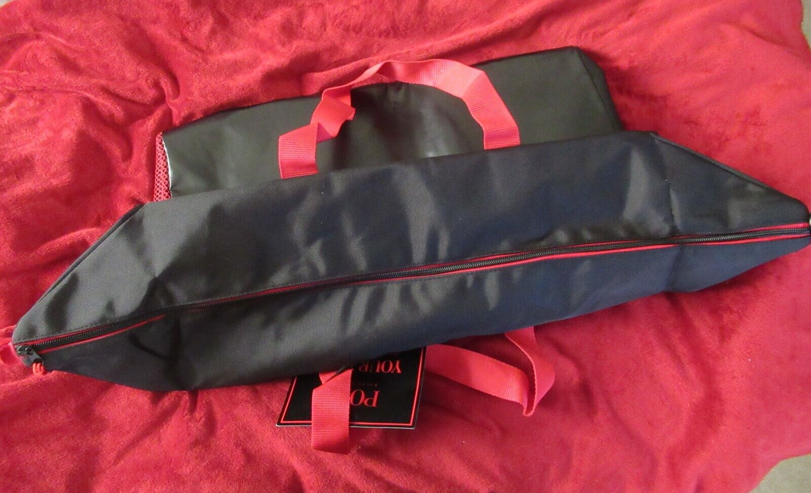 Borsa da viaggio RALPH LAUREN FRAGRANCES uomo poliestere grande pony polo rosso nero borsone