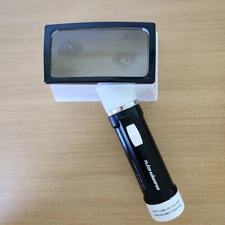 Ikeda Flash Magnifier M-50 Illuminated Stand Magnifier 2.5x Rectangular Japan