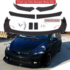 Glossy Black Front Bumper Lip Splitter Spoiler For Honda Fit Jazz 2006-2022 Glossy Black Front Bumper Lip Splitter Spoiler For Honda Fit Jazz 2006-2022