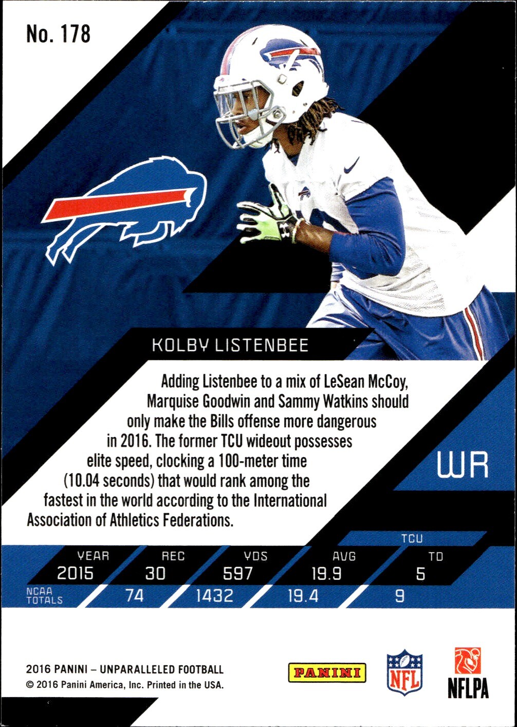 2016 Panini Unparalleled - Rookie Kolby Listenbee #178 Teal (RC) for ...
