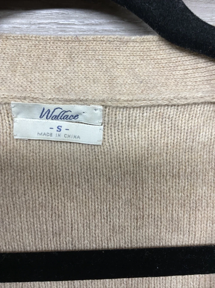 J Crew Wallace Barnes 100% 羊毛米色开衫毛衣小号西南阿兹特克 — 第 4/4 张图片