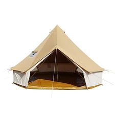 13ft / 4M Outdoor Canvas Bell Tent – Waterproof & Stove Jack Compatible
