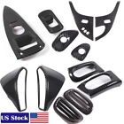 Abs Carbon Fiber Dashboard Interior Air Outlet Trim Set For Corvette C6 05-13 Us