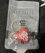 HUMAN MADE Girls Don’t Cry Logo Keychain Red SS21 Rare Keychain New With Tags
