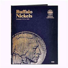 Whitman Blue Coin Folder 9008 Buffalo Nickel 1913-1938  Album / Book  5 cent