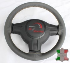 FOR LINCOLN NAUTILUS 19-19 GREY LEATHER STEERING WHEEL COVER, CLOSED EDGES, BEIG