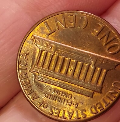 RARE DDR Die Error 1984 Penny Lincoln Memorial Building