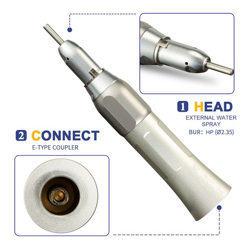 NSK Style Dental Slow Speed Handpiece Straight/Contra Angle FG1.6mm 2.35mm Burs - Picture 8 of 80