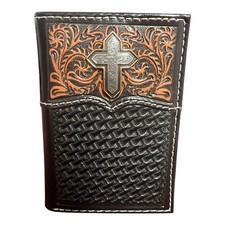 Ariat Trifold Men's Wallet Cross Floral Design - A3557344