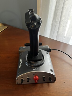 Saitek AV8R-01 USB Joystick PC Dual Throttle Flight Stick Working(08)