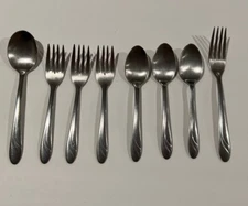 Lot of 8 Mixed Pieces Flatware Silverware Fork Spoon Stainless Unbranded