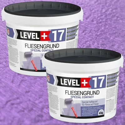 LEVEL PLUS Fliesengrundierung 8kg Fliesengrund Fliese auf Fliese Haftgrund Quarzgrund L+17