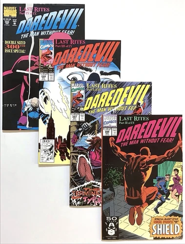 Daredevil #297, 298, 299, 300, Last Rites (Parts 1-4 of 4) 1991 F/VF Lot of 4