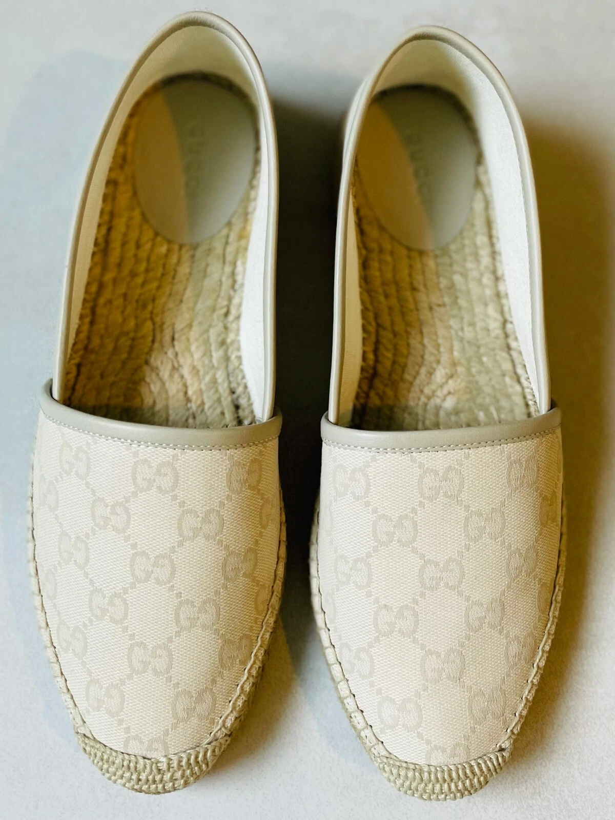 Espadrilles monogramme Gucci os blanc GG neuves dans leur boîte authentiques neuves dans leur boîte
