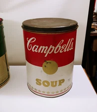 Campbell's Soup Can Display Advertisement 16" H. Plasticonvertible Corp. Warhol