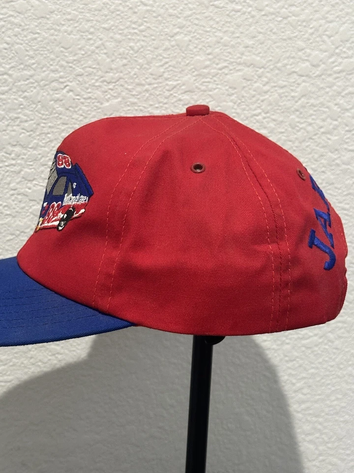 DE COLECCIÓN Dale Jarrett NASCAR Sombrero Snapback Adulto Rojo Azul Bordado Para Hombres Años 90 Foto 4 de 4