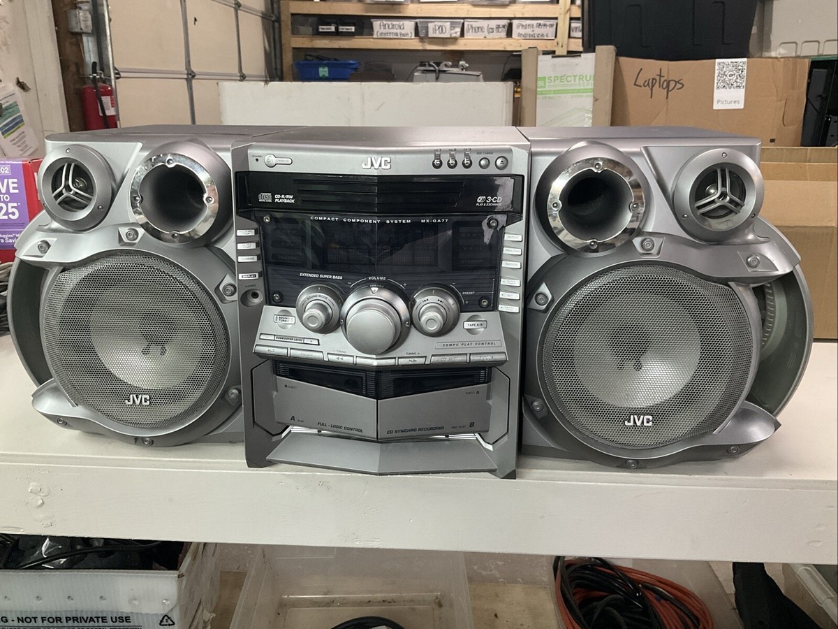 JVC MX-GA77 360W 3 CD Changer Dual Cassette Player AM/FM