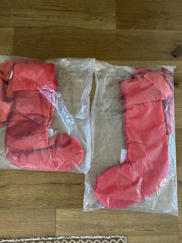 Anthropologie Velvet Stocking Satin Bow Red - Brand NEW - 2 Available - Picture 6 of 6