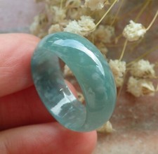 Certified Green Burma Natural A JADE Jadeite Circle RING USA. 10.25    592163