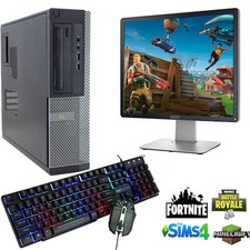 GAMING DELL COMPUTER BUNDLE WINDOWS 10 QUAD THREAD i3 8GB 500GB GT710 2GB