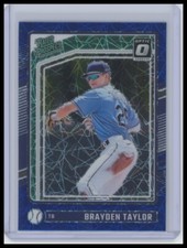 2024 Donruss Baseball #171 Brayden Taylor Optic Blue Velocity Rated Prospect