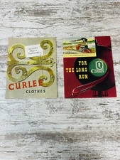 Vtg 1950s CURLEE CLOTHES Advertising Brochures Gladstone Mi Olsons Men's Store