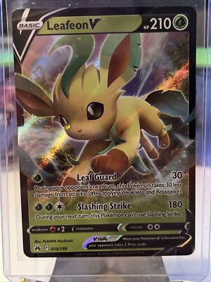 Pokémon TCG Leafeon V Crown Zenith 013/159 Holo Ultra Rare NM