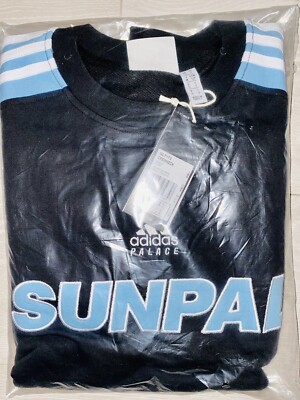 New Palace Adidas Sunpal Crewneck Black Blue Size Small