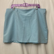 NWT Abercrombie  Fitch Women's Light Blue Lined Mini Skirt - SZ XL