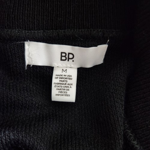 Suéter BP Cuello Simulado 1/4 Cremallera Negro Azul Rayas Desegulares Para Mujer Talla Mediana Nuevo - Imagen 10 de 12
